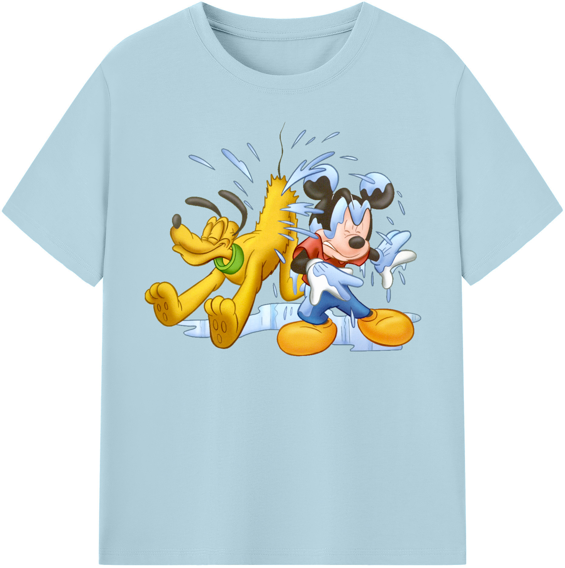 （画像用） ミッキーマウス Mickey Mouse 綿100％半袖Tシャツ（フロントプリント）